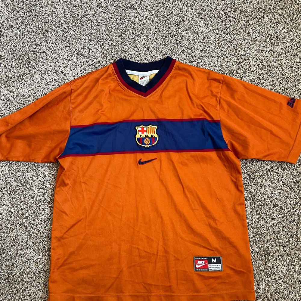 Vintage Barcelona football soccer jersey